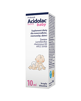 Acidolac Baby, Probiotyk dla noworodków, niemowląt i dzieci, Krople doustne