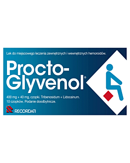 Procto-Glyvenol 400mg+40mg czopki doodbytnicze