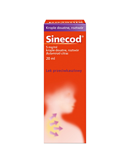 Sinecod Krople Lek na kaszel mokry i suchy dla dzieci od 2 miesiąca życia i dorosłych