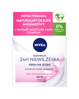 Nivea 24H Nawilżenia Odżywczy krem na dzień cera sucha i wrażliwa