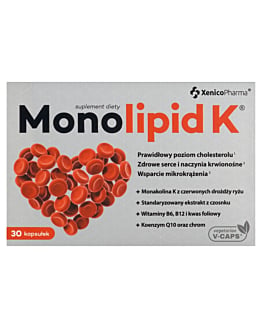 Monolipid K, Preparat na utrzymanie prawidłowego poziomu cholesterolu, Kapsułki