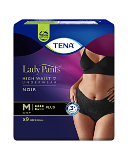 Tena Lady Pants Plus, Majtki chłonne dla kobiet, Kolor Noir, Medium