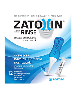 Zatoxin Rinse Zestaw do płukania nosa i zatok saszetki, 12 szt. (+ Irygator)
