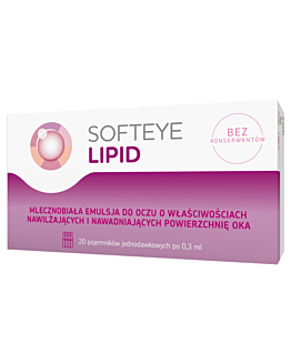 Softeye Lipid, Emulsja do oczu o właściwościach nawilżających i nawadniających powierzchnię oka, Pojemniki jednodawkowe