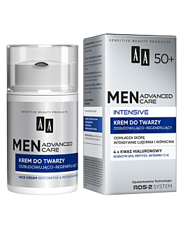 AA Men Advanced Care Intensive 50+ Krem do twarzy odbudowująco-regenerujący
