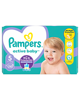 Pampers, Active Baby Pieluchy (5) Junior, 50 szt.