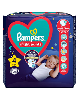 Pampers Night Pants Pieluchomajtki (4), 25szt.