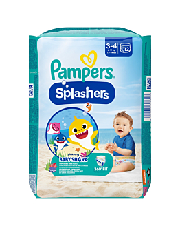 Pampers Pants Splashers Baby Shark Pannolini Mutandina Taglia 3 12 pz