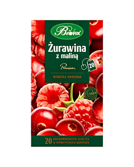 Bifix Premium żurawina z maliną herbatka owocowa, ekspresowa, 20 tor.
