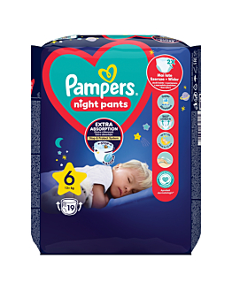 Pampers Value Pack Night Pants Pannolini Mutandina Taglia 6, 19 pz