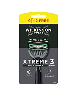 Wilkinson Xtreme3 Black Edition 4+2 Gratis