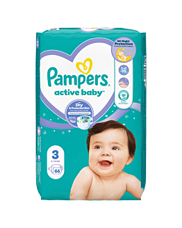Pampers Active Baby Pieluchy (3) Midi, 66 szt.