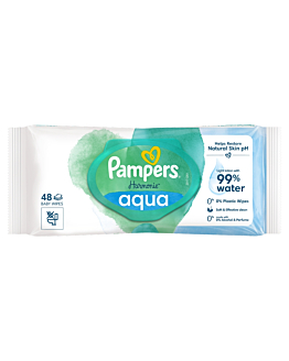 Pampers Aqua Pure Harmonie Chusteczki nawilżane plastic free, 48 szt.