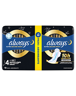 Always Ultra Podpaski Secure Night Duo