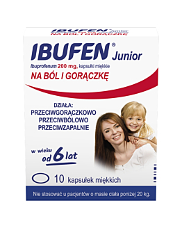 Ibufen Junior 200 mg, Kapsułki miękkie, 10 Sztuk