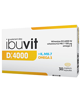 Ibuvit D3 4000 + K2MK-7 + Omega-3, Kapsułki