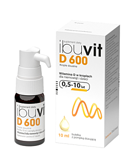 Ibuvit D 600, Witamina D dla niemowląt i dzieci, Krople doustne