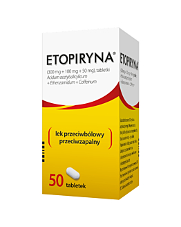 Etopiryna Tabletki na ból głowy 300 mg + 100 mg + 50 mg, 50 tabl.