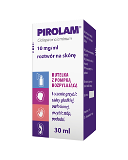 Pirolam 1% roztwór na skórę 