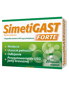 Simetigast Forte, Preparat na wzdęcia, Kapsułki