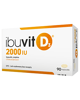 Ibuvit D 2000 j.m., Witamina D, 90 kapsułek