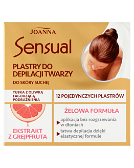 Joanna Sensual Żelowe plastry do depilacji twarzy, Grejpfrut 
