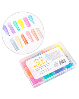 MollyNails Górne Formy Dual Do Budowy Paznokci Kolorowe 12 Kształtów 288 szt