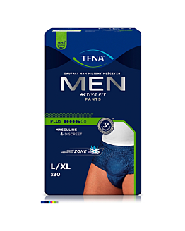 Tena Men Active Fit Pants Plus, Majtki chłonne dla mężczyzn, Large