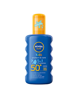 Nivea Sun Kids Spray protettivo idratante SPF50+ con colore che scompare