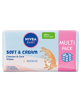 Nivea Baby Salviette Biodegradabili Soft & Cream 4x57 pz