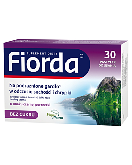 Fiorda o smaku czarnej porzeczki Pastylki do ssania, 30 szt.