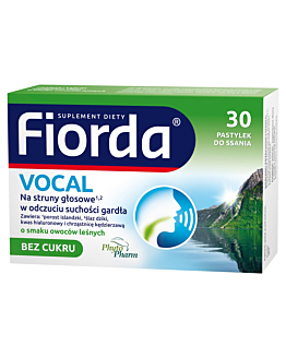Fiorda Vocal o smaku owoców leśnych pastylki do ssania 30 szt.