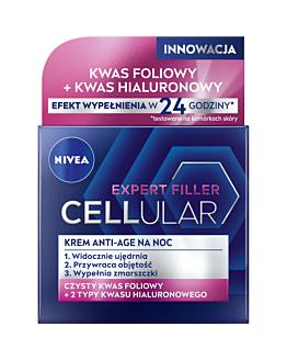 Nivea Hyaluron Cellular Filler Widoczne Ujędrnienie Przeciwzmarszczkowy krem na noc