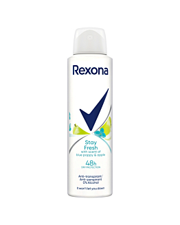 Rexona Deo Spray Stay Fresh Blue, Antyperspirant, Poppy&Apple 