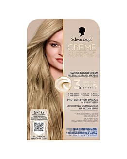 Schwarzkopf Creme Supreme, Farba do włosów, 9-16 Chłodny Popielaty Bardzo Jasny Blond