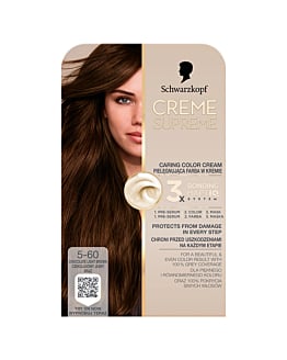 Schwarzkopf Creme Supreme, Farba do włosów, 5-60 Czekoladowy Jasny Brąz