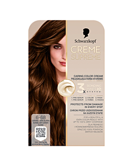 Schwarzkopf Creme Supreme, Farba do włosów, 6-68 Karmelowy Ciemny Blond