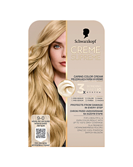 Schwarzkopf Creme Supreme, Farba do włosów, 9-0 Naturalny Bardzo Jasny Blond