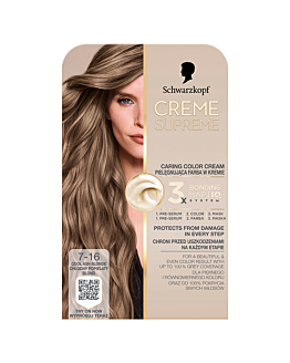 Schwarzkopf Creme Supreme, Farba do włosów, 7-16 Chłodny Popielaty Blond