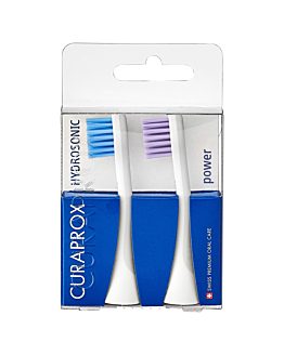 Curaprox Hydrosonic Pro Power Główki do szczoteczki (niebieski/fioletowy), Dwupak