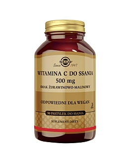 Solgar Witamina C 500 mg smak żurawina/malina pastylki do ssania