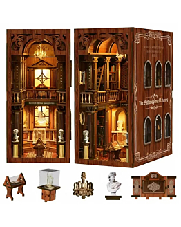 Habarri Miniaturowy domek Book Nook - Wiktoriańska biblioteka