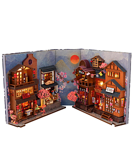 Habarri Miniaturowy domek Book Nook - Wiosenna Japonia