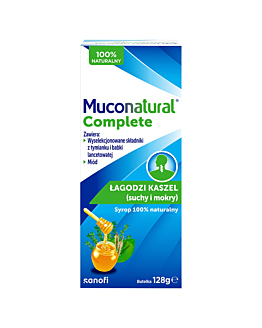 Muconatural Complete, Syrop na kaszel suchy i mokry, Dla dzieci od 1. roku życia