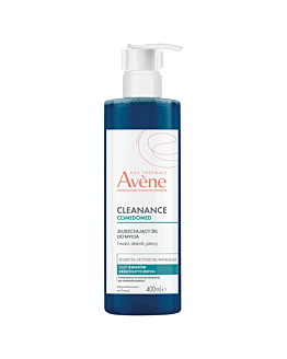 Avene Cleanance Comedomed, Złuszczający żel do mycia cery tłustej i trądzikowej na twarzy, dekolcie i plecach