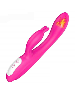S-HANDE Naughty wibrator podgrzewany z 9 trybami wibracji Red Rose
