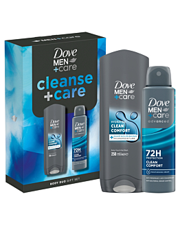 Dove zestaw Men+Care Clean Comfort: Żel pod prysznic + Antyperspirant