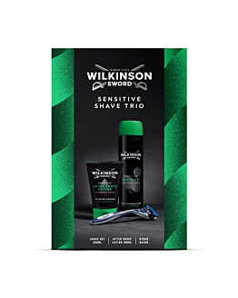 Wilkinson Sword Zestaw: maszynka do golenia Hydro 5 + żel do golenia Sensitive + balsam po goleniu Sensitive