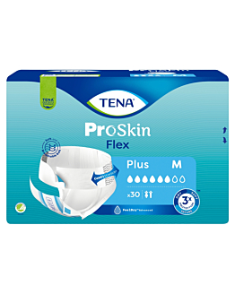 Tena Flex ProSkin Plus, Pieluchomajtki dla dorosłych, 71-102 cm, 30 Sztuk, Rozmiar M