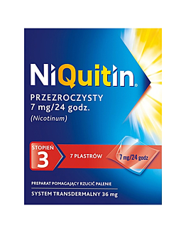 Niquitin 7 mg/24 h Przezroczysty system transdermalny